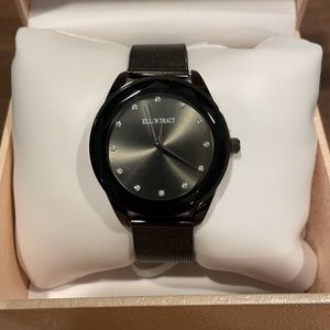Ellen Tracy Black/Silver Watch